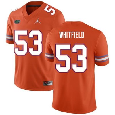 Men's Florida Gators #53 Chase Whitfield NCAA Nike Orange Authentic Stitched College Football Jersey WFZ4562VR